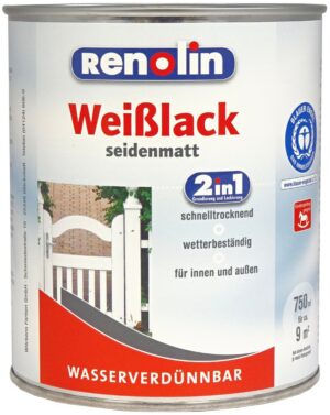 Renolin 2in1 pusiau matinis baltas lakas