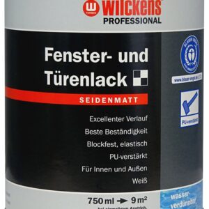 Wilckens Professional pusiau matinis langų ir durų lakas, baltas