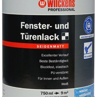 Wilckens Professional pusiau matinis langų ir durų lakas, baltas